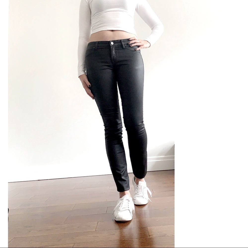 Shiny Club Monaco Skinny Jeans (Black)